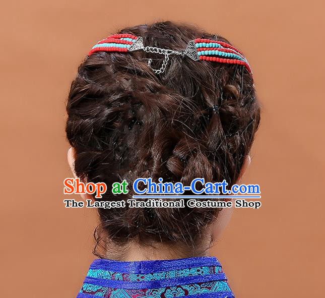 Traditional Chinese Mongol Minority Dance Headband Mongolian Hair Accessories Ethnic Hair Clasp for Women