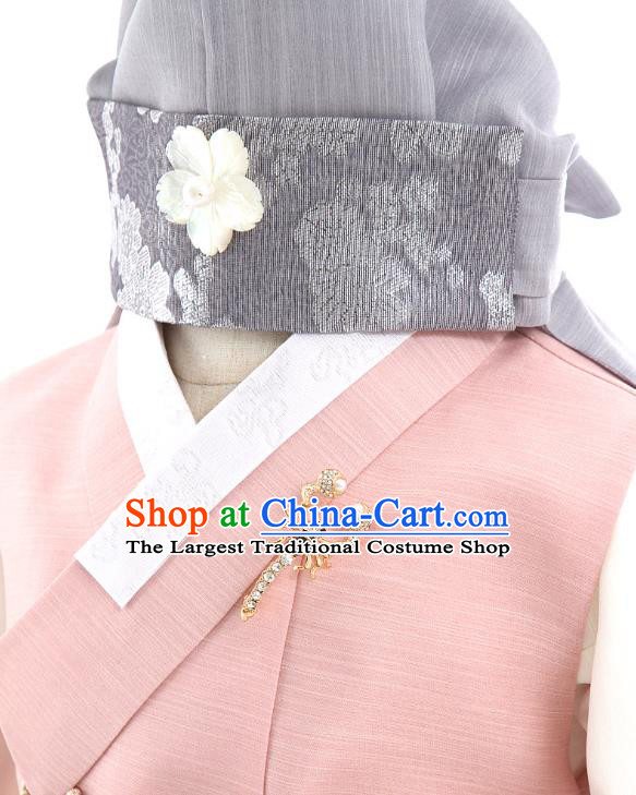 Asian Korea Children Birthday Fashion Korean Traditional Embroidered Pink Shirt and Pants Apparels Hanbok Costumes for Kids
