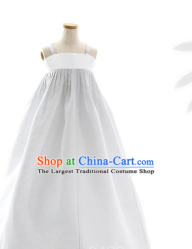 Korean Bride White Lace Blouse and Dress Korea Fashion Costumes Traditional Wedding Hanbok Apparels for Women
