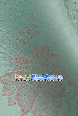 Asian Korea Classical Campsis Grandiflora Pattern Silk Fabric Korean Fashion Drapery Traditional Hanbok Material