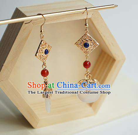 Handmade Chinese Classical Ring Ear Accessories Ancient Women Hanfu Court Earrings