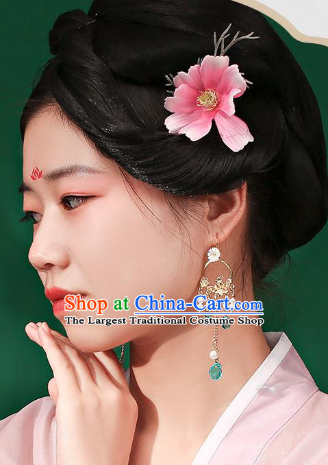 Handmade Chinese Ear Accessories Classical Eardrop Ancient Women Hanfu Tassel Earrings