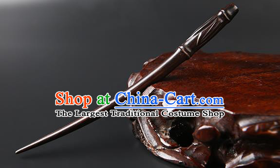 Chinese Classical Wood Hair Clip Hanfu Hair Accessories Handmade Ancient Princess Ebony Hairpins for Women