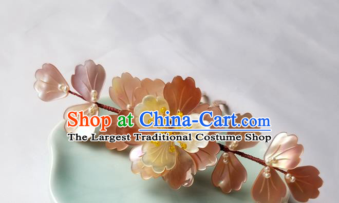Chinese Classical Pink Peony Hair Crown Hanfu Hair Accessories Handmade Ancient Qing Dynasty Princess Flowers Hairpins for Women