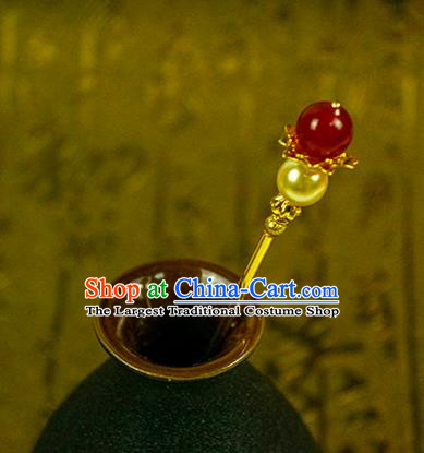 Chinese Classical Cheongsam Golden Hair Clip Hanfu Hair Accessories Handmade Ancient Queen Hairpin for Women