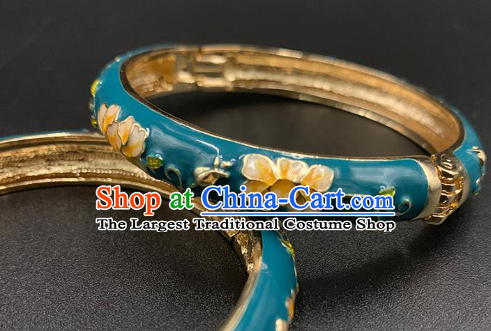 Chinese Classical Hanfu Enamel Bracelet Accessories Ancient Princess Bangle