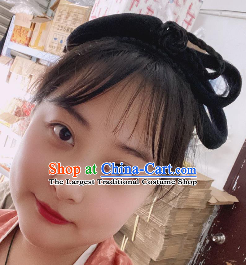 Chinese Classical Ancient Goddess Hanfu Wigs Tang Dynasty Palace Princess Wig Hair Clasp Accessories