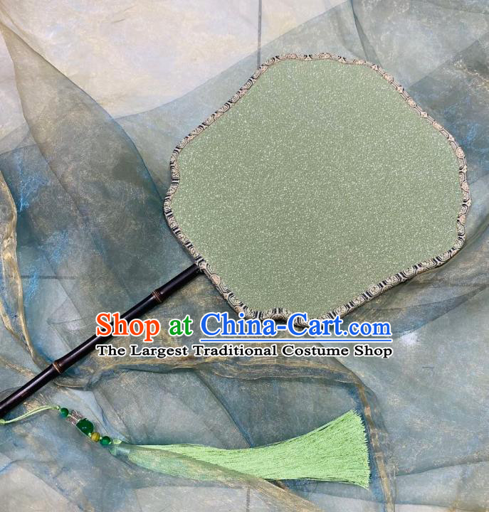 Chinese Classical Ancient Hanfu Green Silk Fan Song Dynasty Imperial Concubine Palace Fans