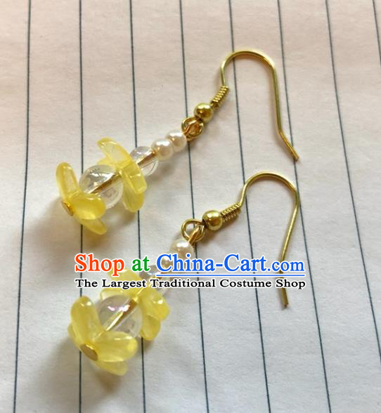 Handmade Chinese Classical Fragrans Eardrop Ear Accessories Ancient Ming Dynasty Princess Hanfu Earrings