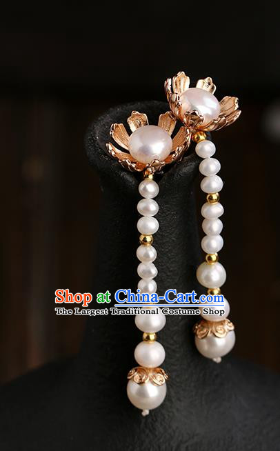Chinese Classical Palace Little Hair Sticks Handmade Hanfu Hair Accessories Ancient Ming Dynasty Princess Pearls Tassel Hairpins