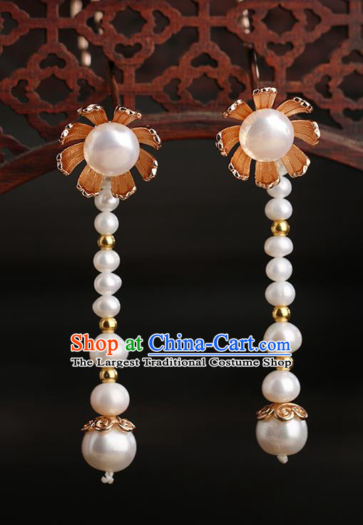 Chinese Classical Palace Little Hair Sticks Handmade Hanfu Hair Accessories Ancient Ming Dynasty Princess Pearls Tassel Hairpins