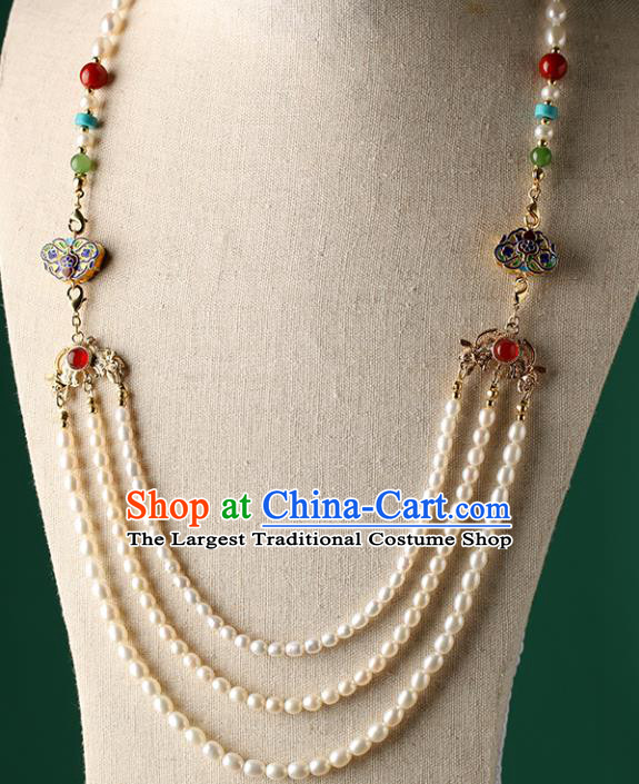 Chinese Classical Palace Pearls Hair Stick Handmade Hanfu Hair Accessories Ancient Tang Dynasty Empress Hairpins Hair Clasp