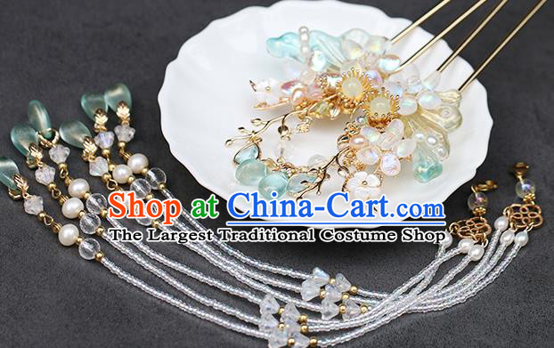 Chinese Classical Palace Butterfly Tassel Hair Stick Handmade Hanfu Hair Accessories Ancient Ming Dynasty Empress Hairpins Hair Clip