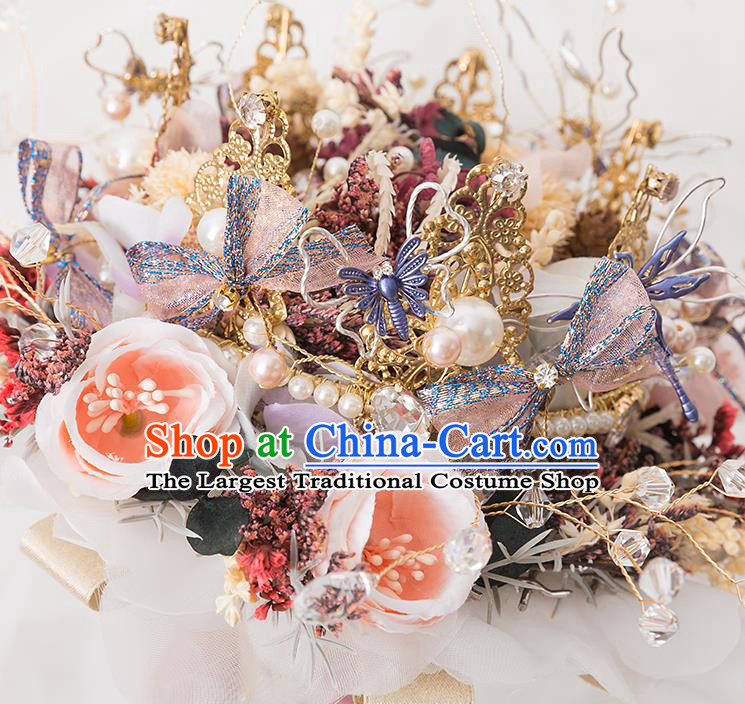 Handmade Baroque Flower Bunch Wedding Accessories Classical European Bride Bridal Bouquet
