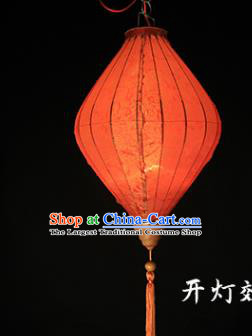Chinese Traditional Bamboo Plum Pattern Orange Silk Lanterns Handmade Hanging Lantern New Year Palace Lamp