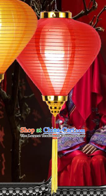 Chinese Traditional Red Veil Lanterns Handmade Hanging Lantern New Year Classical Palace Lamp