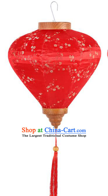 Chinese Traditional Red Silk Lanterns Handmade Hanging Lantern New Year Lamp