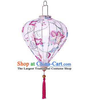 Chinese Traditional Ink Painting Hydrangea Palace Lanterns Handmade Hanging Lantern Classical Festive New Year Lamp