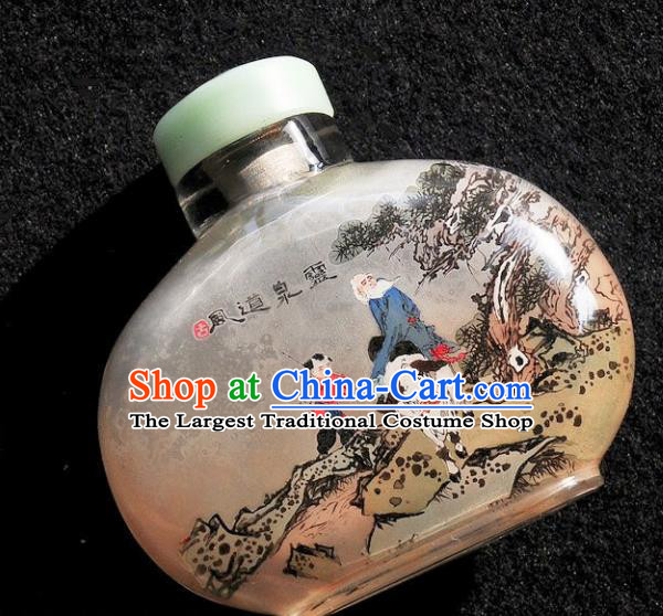 Chinese Handmade Snuff Bottle Traditional Inside Painting Eight Immortals Snuff Bottles Artware