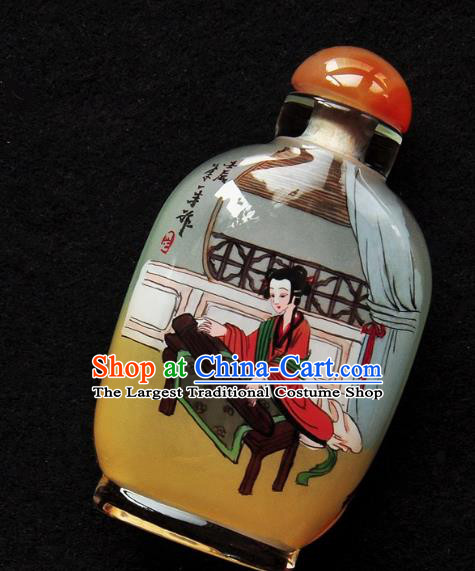 Chinese Handmade Snuff Bottle Traditional Inside Painting Young Lady Snuff Bottles Artware