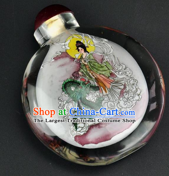 Chinese Handmade Beauty Snuff Bottle Craft Traditional Inside Painting Palace Lady Snuff Bottles Artware