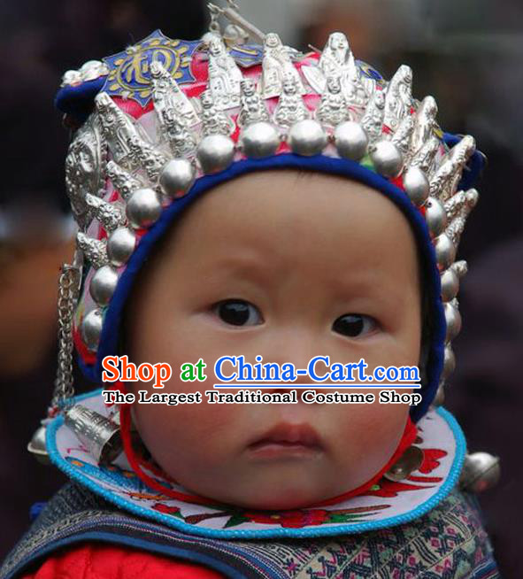 China Guizhou Miao Ethnic Hat Decorations Handmade Miao Minority Children Headwear
