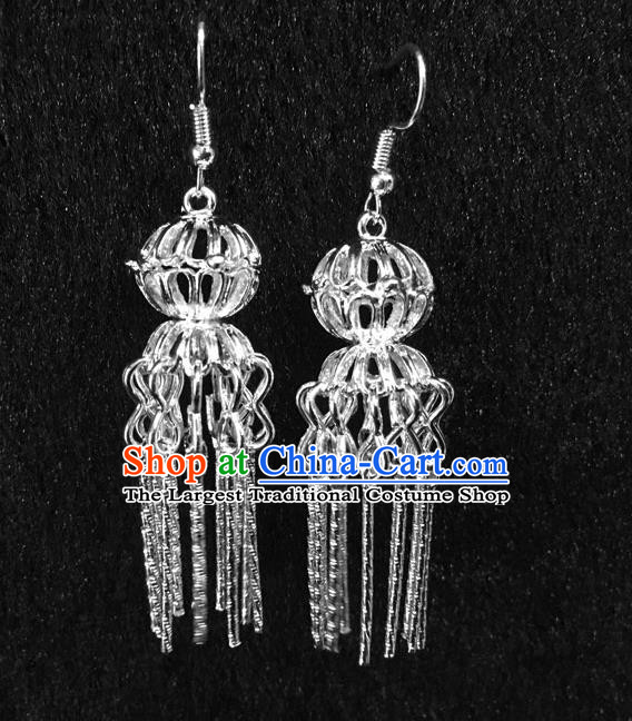 China Traditional Ethnic Stage Performance Earrings Minority Nationality Women Ear Accessories