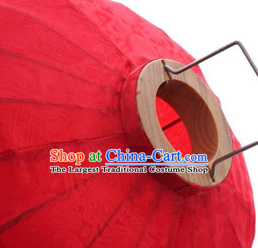 Handmade Chinese Jacquard Red Satin Palace Lanterns Traditional New Year Lantern Classical Festival Decoration Lamp