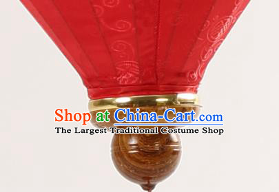 Handmade Chinese Jacquard Pattern Red Satin Palace Lanterns Traditional New Year Lantern Classical Festival Decoration Lamp