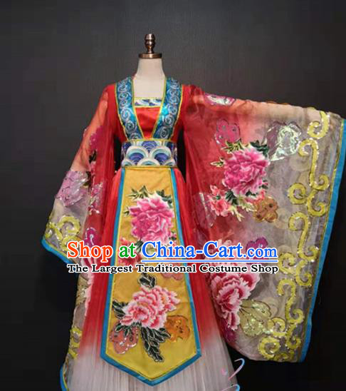 China Ancient Court Woman Hanfu Dress Traditional Drama Tang Dynasty Imperial Consort Costume Classical Dance Clothing