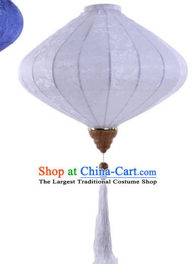 Handmade Chinese White Silk Palace Lanterns Traditional New Year Decoration Lantern Classical Festival Hanging Lamp