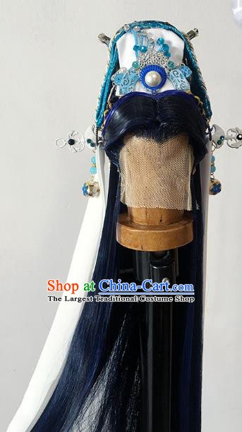 Handmade China BJD Swordsman Wig Sheath Cosplay Ancient Knight King Wigs and Hair Accessories