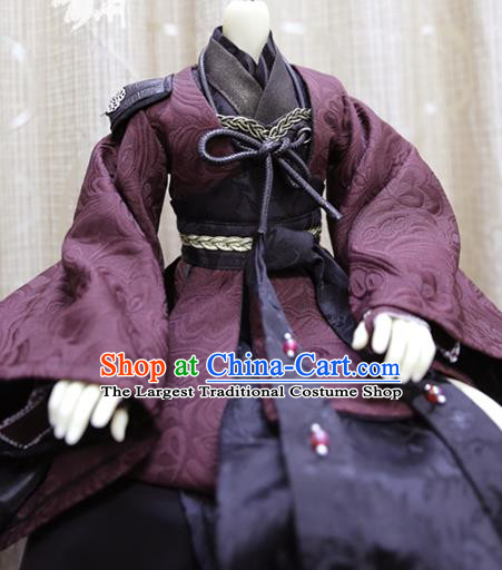 Professional Cosplay BJD Swordsman Costumes Custom China Ancient Warrior Doll Clothing