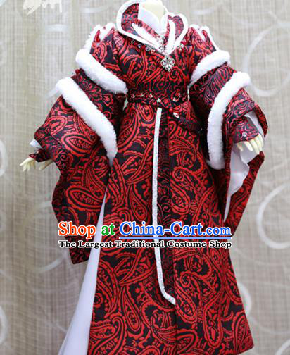 Cosplay BJD Chivalrous Man Xuan Tong Costumes Custom China Ancient Royal Highness Red Clothing