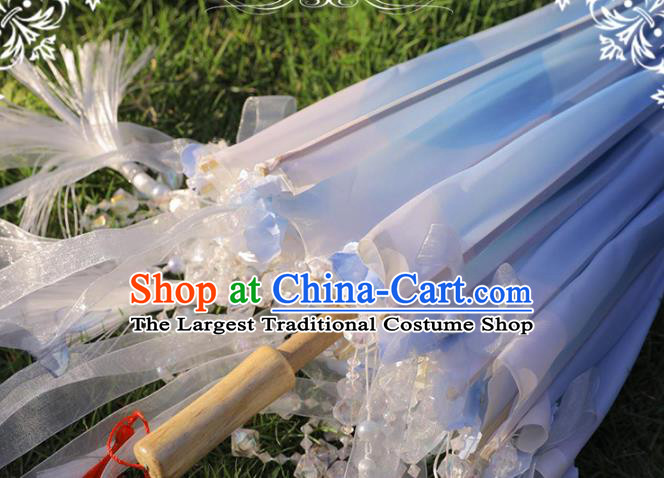 Chinese Hanfu Umbrella Oil Paper Umbrella Stage Performance Ribbons Umbrella
