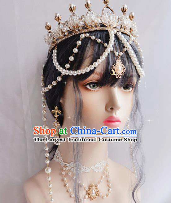 Handmade Royal Crown Halloween Stage Show Princess Headwear Bride Hair Accessories