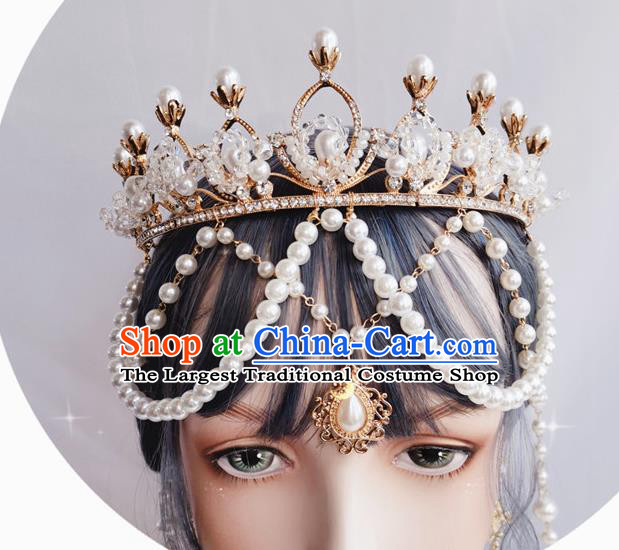 Handmade Royal Crown Halloween Stage Show Princess Headwear Bride Hair Accessories