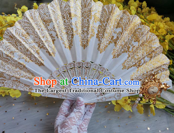 Classical Retro Fan Handmade Dance Folding Fans Europe Court Renaissance Accordion