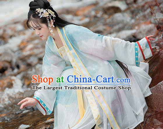 China Traditional Song Dynasty Nobility Lady Hanfu Clothing Ancient Court Princess Costumes for Women