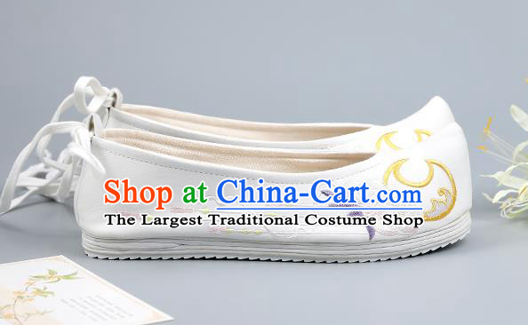 Traditional China Handmade Hanfu Shoes Embroidered Shoes Ming Dynasty Princess Shoes National Shoes