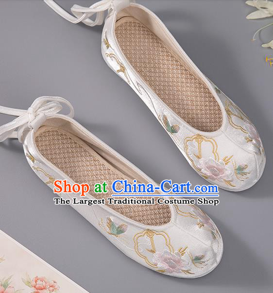 Traditional National Shoes China Hanfu Shoes Embroidered Shoes Handmade Ming Dynasty Princess Shoes