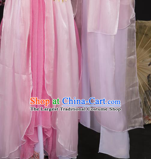 Chinese Cosplay Female Swordsman Costumes Ancient Fairy Princess Pink Hanfu Dress for Women