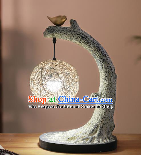 China Traditional Home Decorations Handmade Table Lamp Spring Festival Desk Lantern Rattan Light