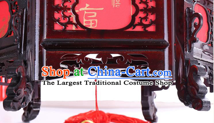 Chinese Traditional Hanging Lamp Handmade Hexagon Palace Lantern Classical Landscape Wood Lanterns New Year Lantern