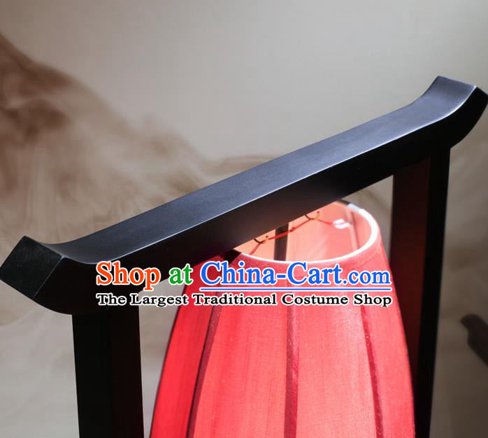 China Handmade Red Cloth Lampshade Floor Lamp Palace Lantern Traditional Home Decorations Standard Lamp