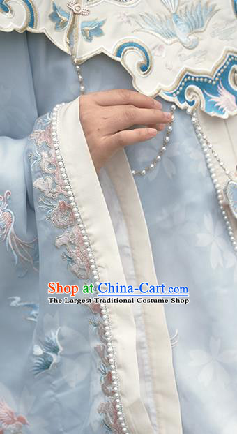 China Ming Dynasty Nobility Women Hanfu Dress Ancient Palace Princess Costumes Traditional Embroidered Clothing