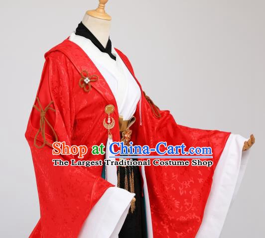Cosplay Chinese Ming Dynasty Royal Prince Costumes Ancient Emperor Wedding Red Clothing