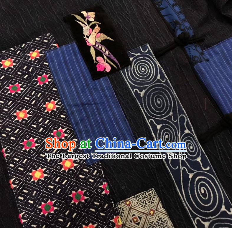 Chinese Embroidered Navy Jacket Tang Suit Outer Garment National Costume Apparels Outwear