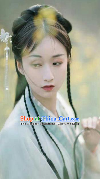 Chinese Ming Dynasty Court Maid Braid Wigs Quality Wigs China Best Wig Ancient Palace Lady Hairpiece
