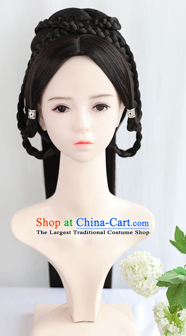 Chinese Cosplay Princess Wigs Best Quality Wigs China Wig Chignon Ancient Ming Dynasty Noble Lady Wig Sheath
